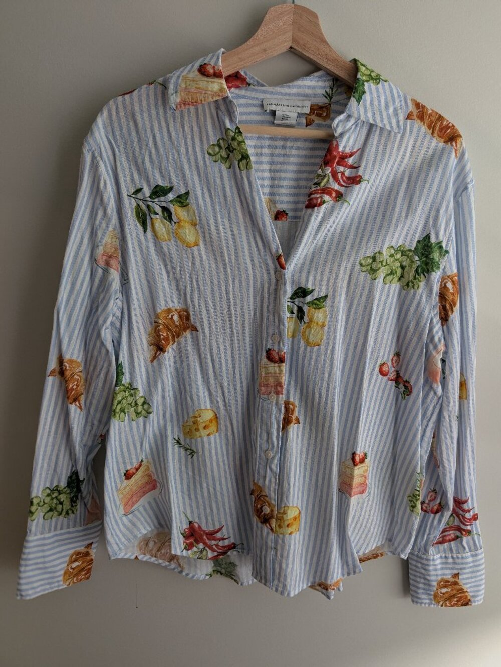 Cupcakes and Cashmere Striped Button Front Long-sleeve Shirt